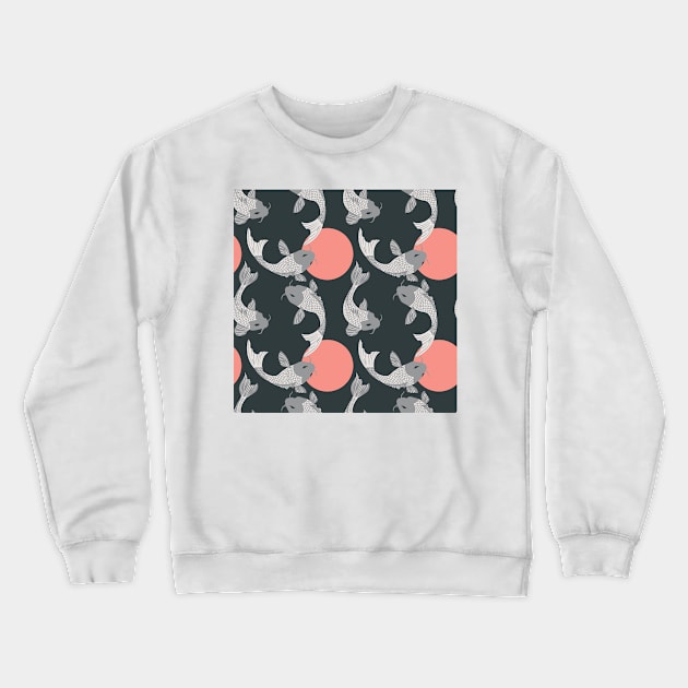 Japanese Koi Fish Crewneck Sweatshirt by martynzero